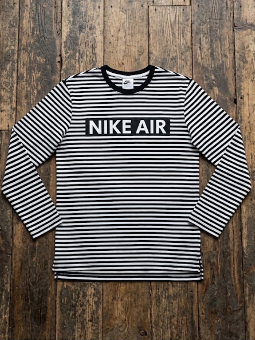 Nike Air retro style Black and White Striped Long Sleeve